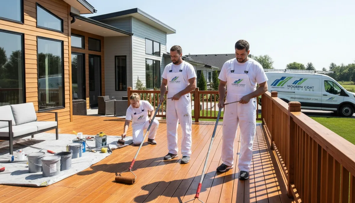 Professional deck staining and wood protection in Allentown, PA by expert house painters