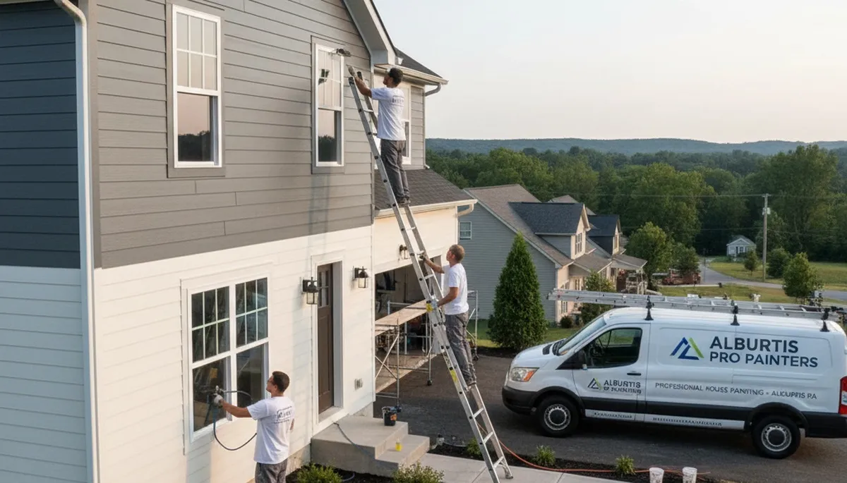 Professional house painters providing exterior home painting services in Allentown, PA
