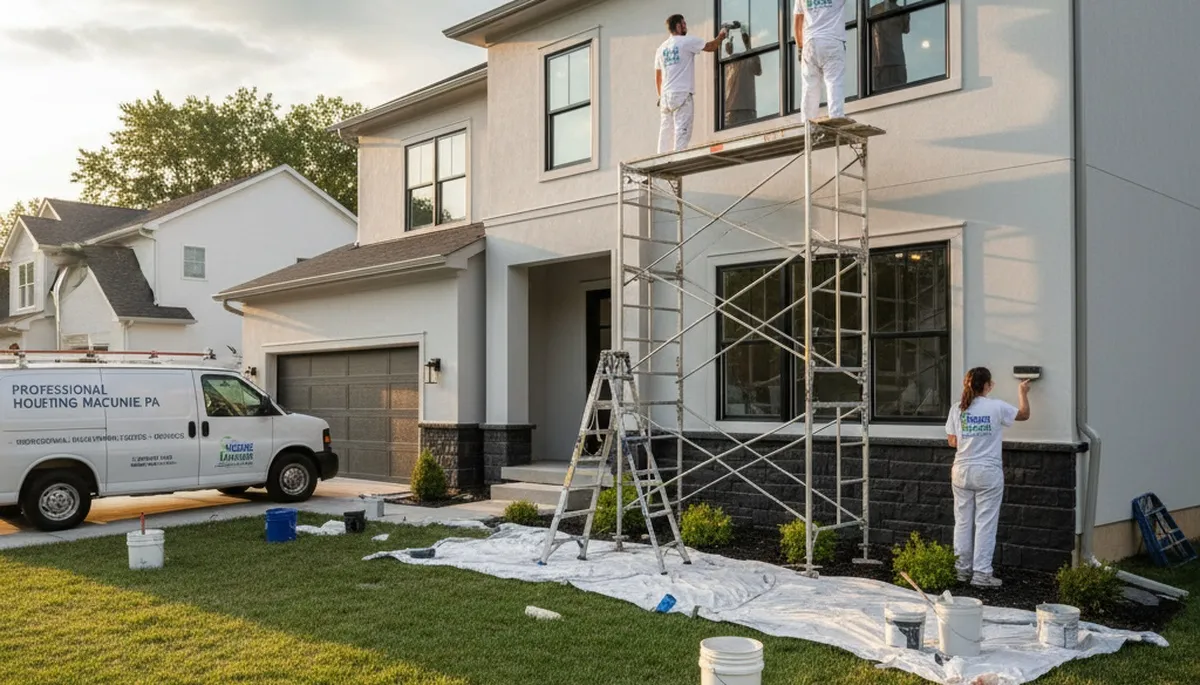 Professional house painters in Allentown PA providing residential exterior painting services